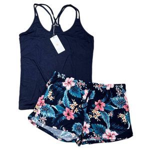 EKOUER Women Activewear Floral Bottom Activewear Set
